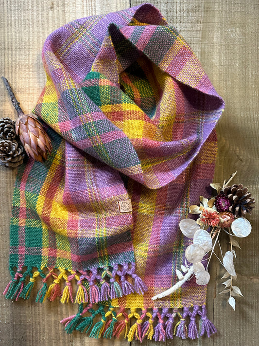 Essential ‘Autumn at Cotehele’ Plaid British Wool Scarf