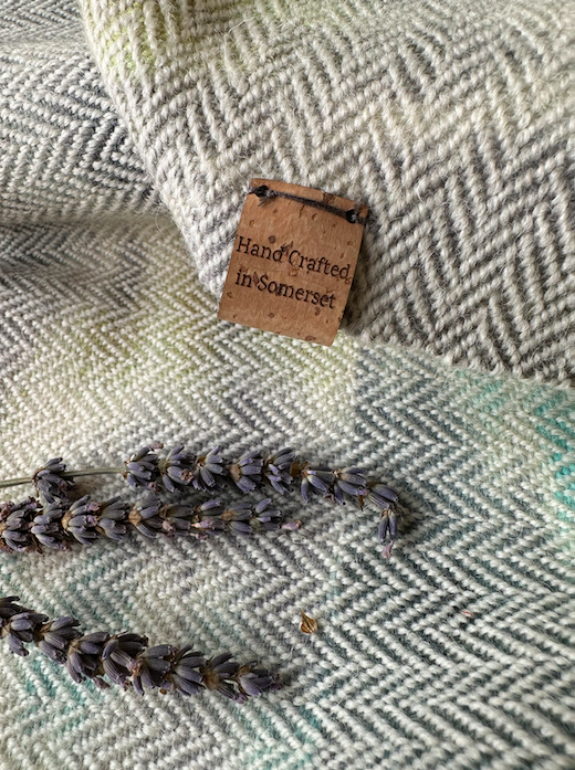 The 'Winter Falls' Hand Painted Warp Herringbone Scarf