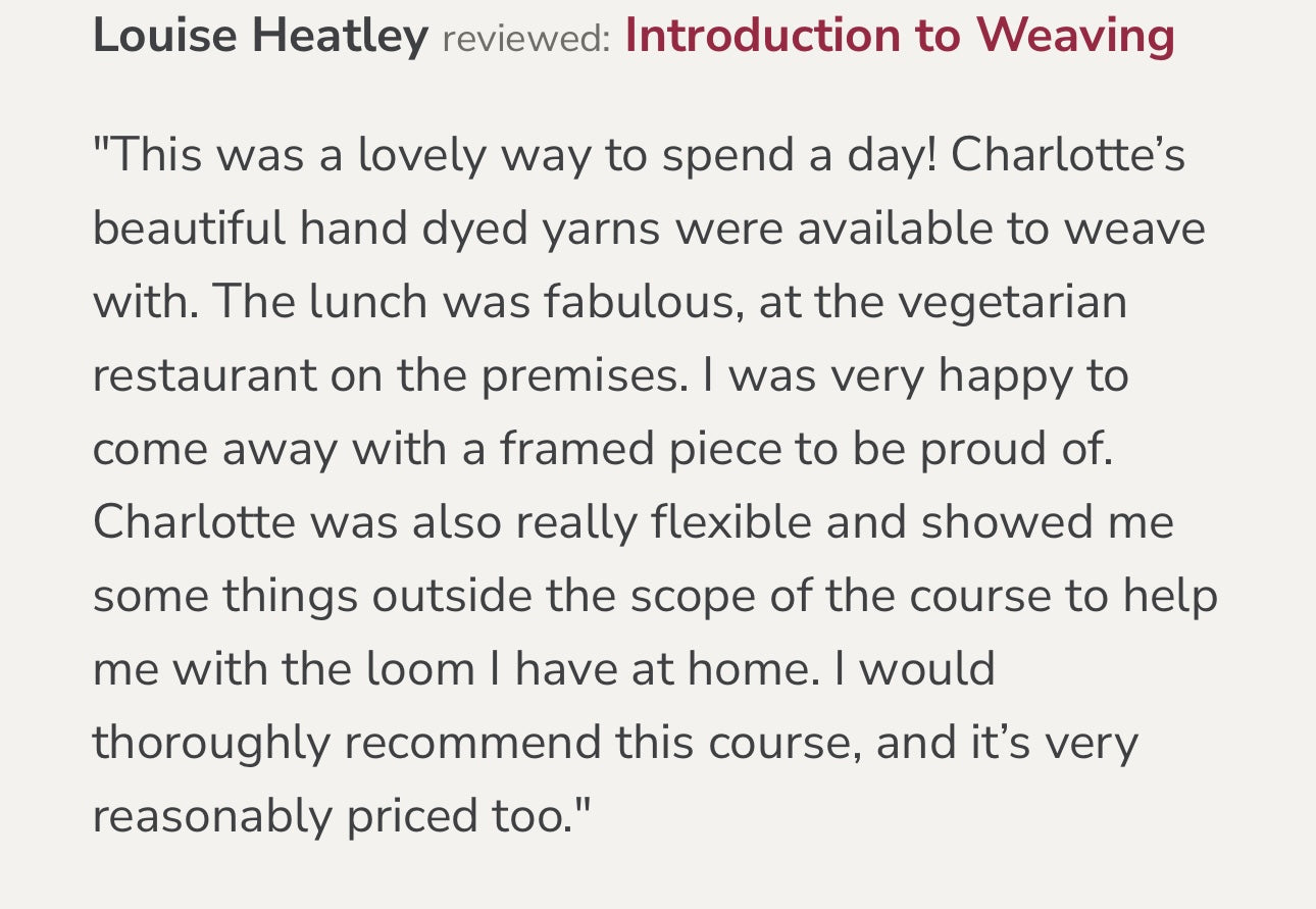 Weave Your Own British Wool Scarf Workshop