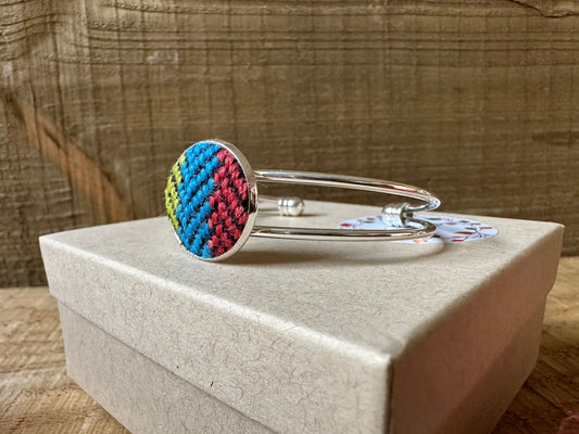 Colour Block Herringbone Bangles