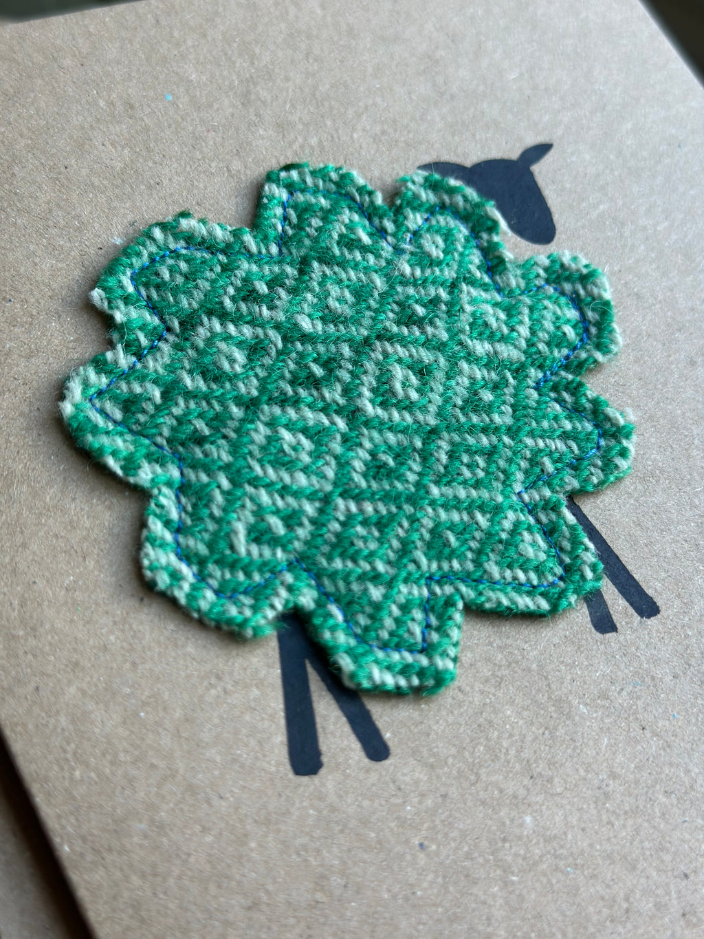 Handmade Sheep Greetings Card With Hand Painted Watercolour Details - Blank Inside