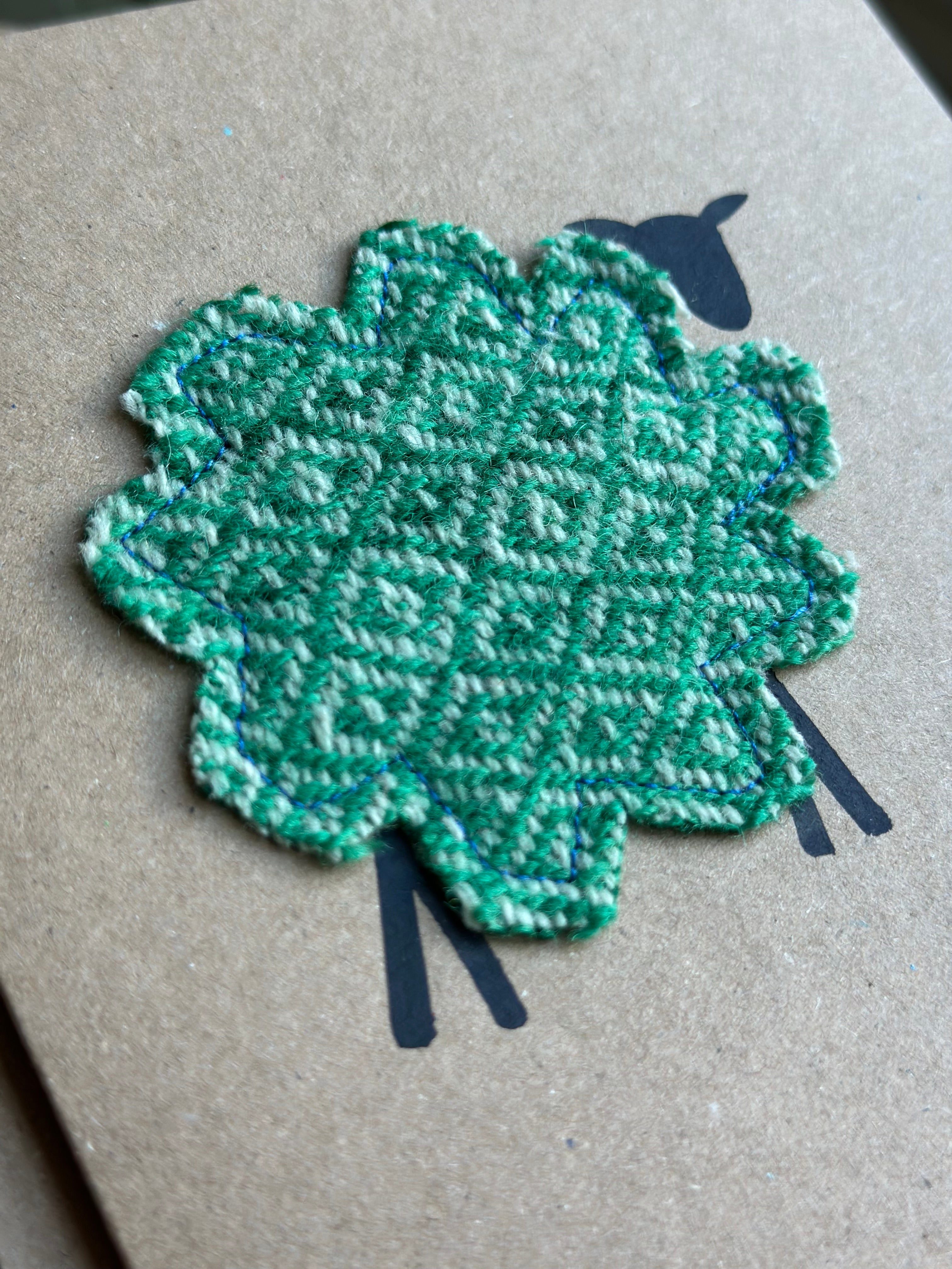 Handmade Sheep Greetings Card With Hand Painted Watercolour Details - Blank Inside