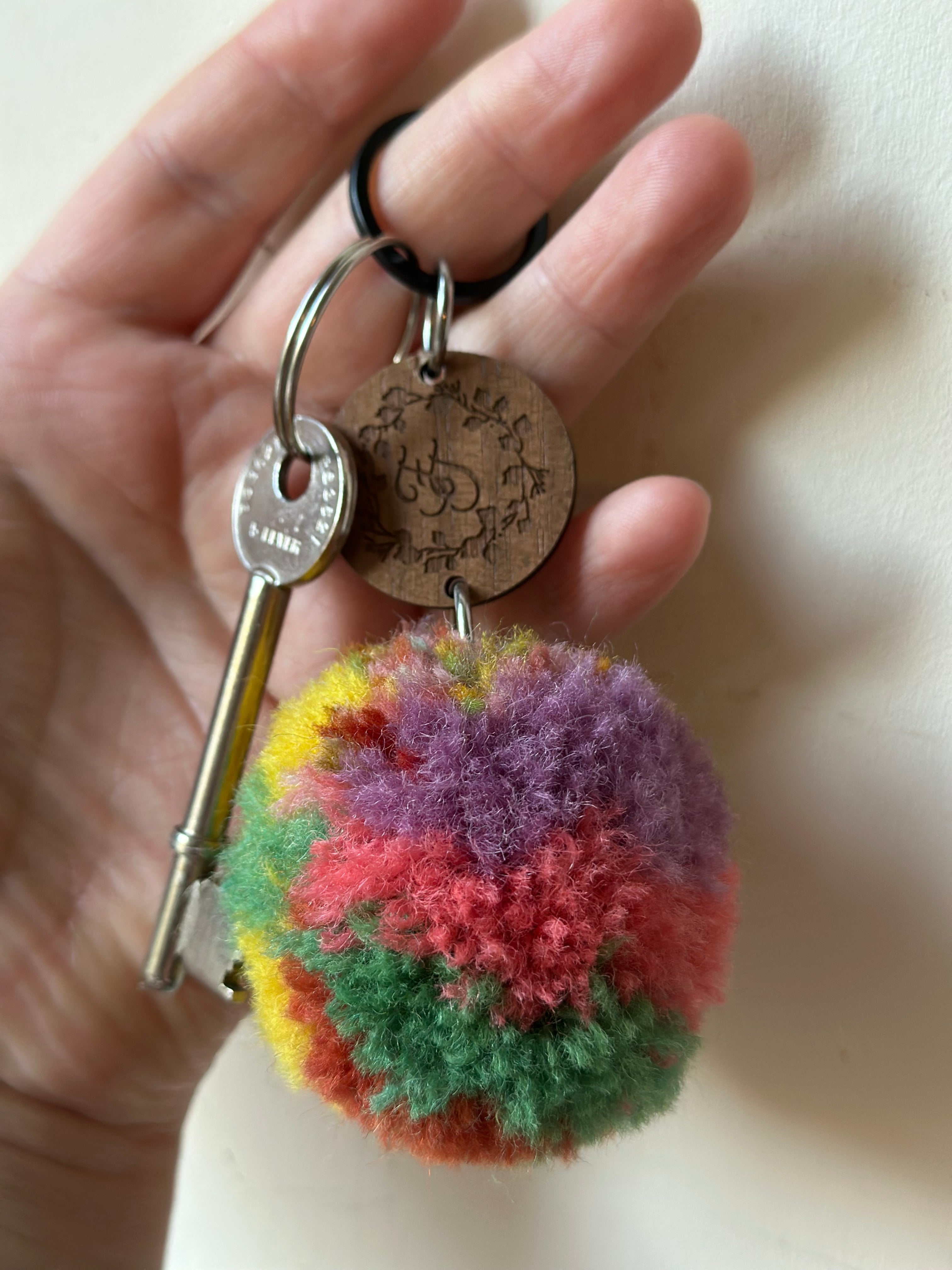 ‘Autumn at Cotehele’ Pom-Pom Keyring