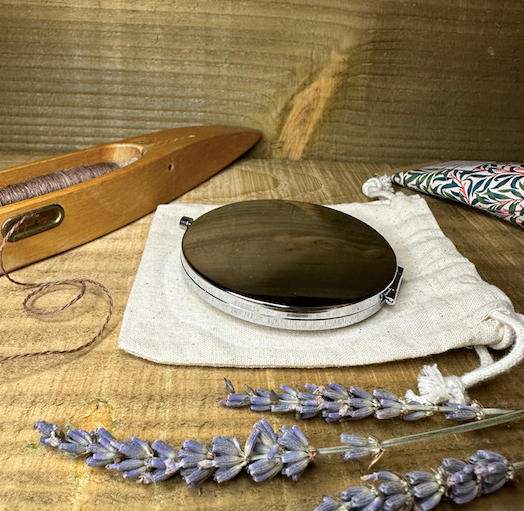 Autumn at Cotehele Handwoven British Wool Plaid Pocket Mirrors