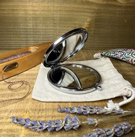 Autumn at Cotehele Handwoven British Wool Plaid Pocket Mirrors