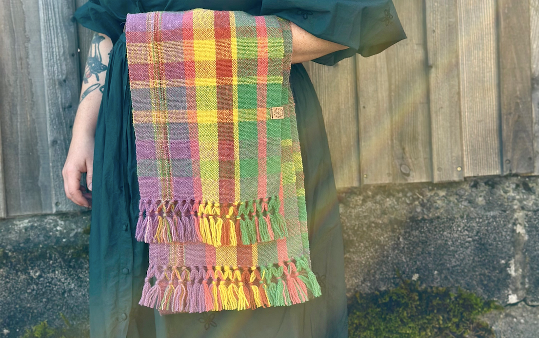 Autumn at Cotehele Plaid British Wool Scarf