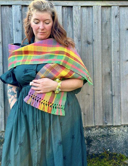 Autumn at Cotehele Plaid British Wool Scarf