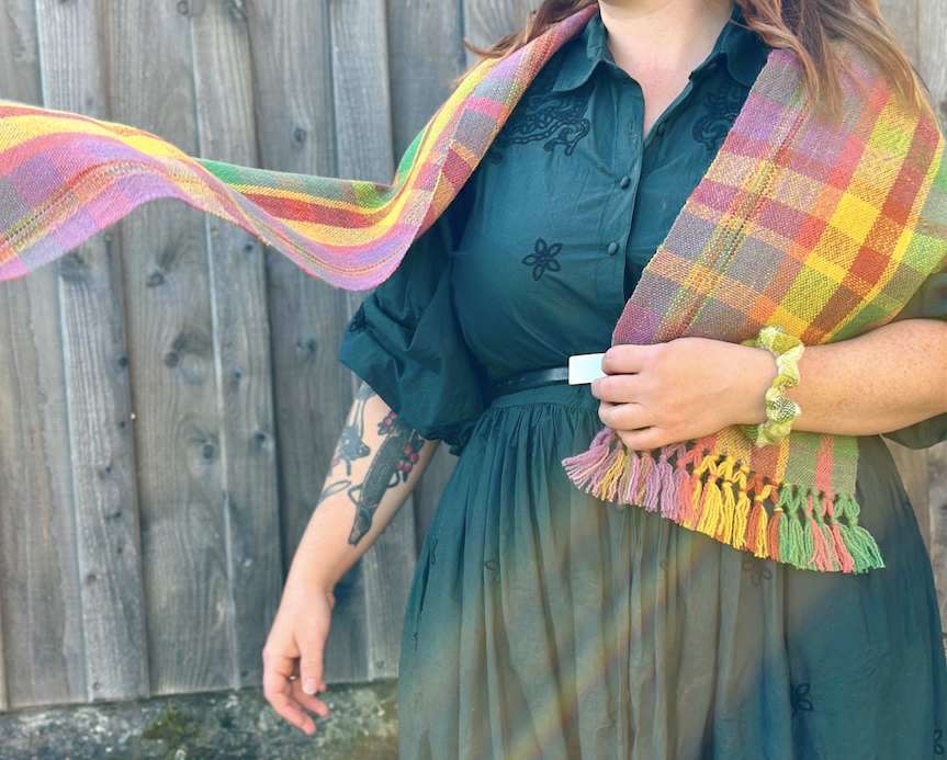 Autumn at Cotehele Plaid British Wool Scarf