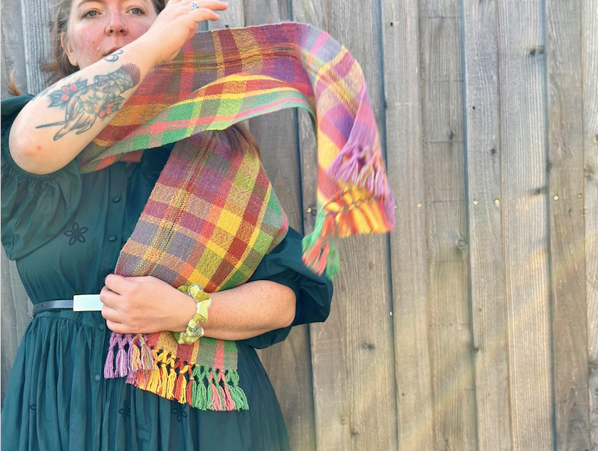 Autumn at Cotehele Plaid British Wool Scarf