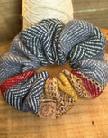 Colour Block Stripe Handwoven British Wool Scrunchie