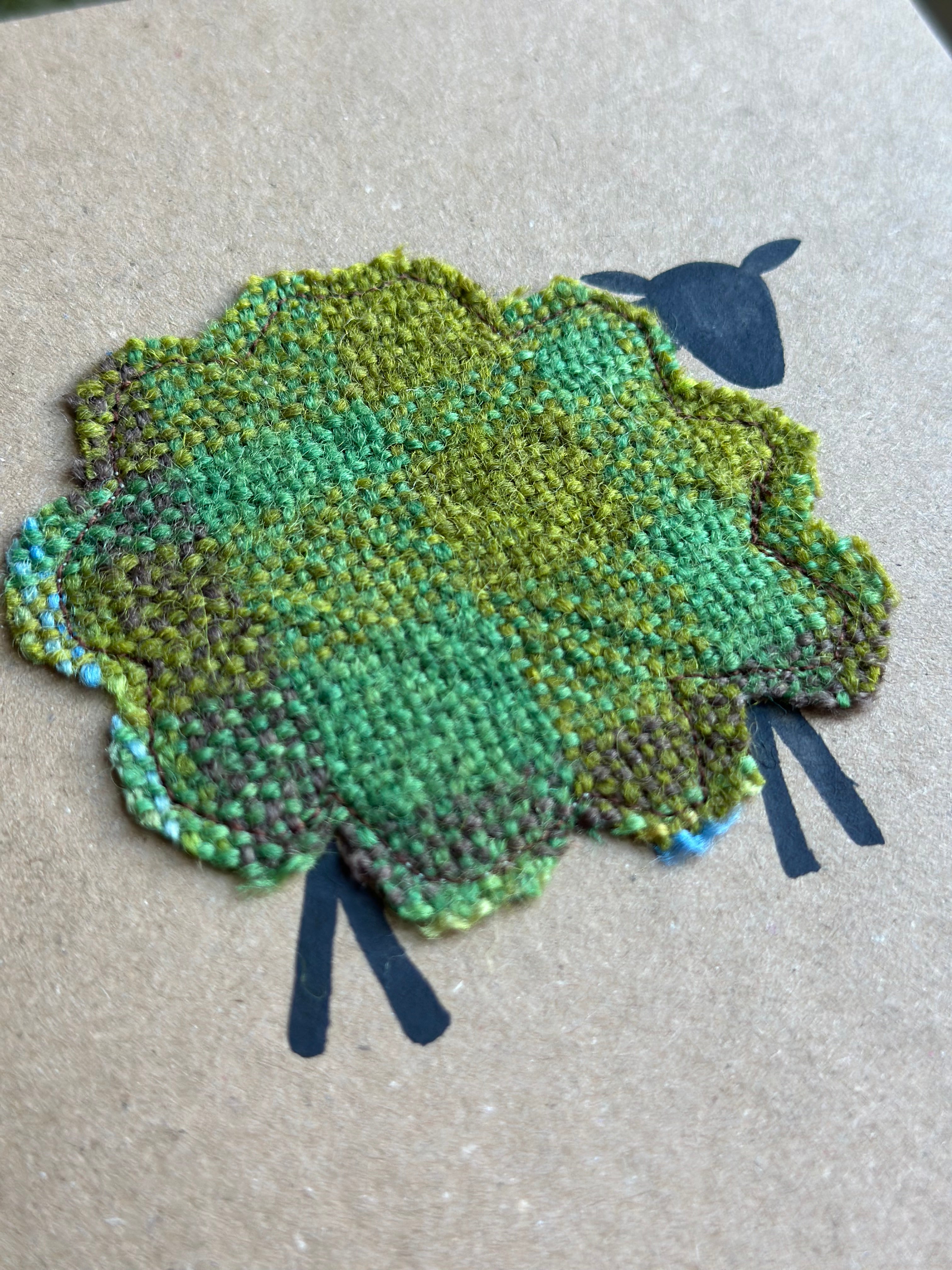 Handmade Sheep Greetings Card With Hand Painted Watercolour Details - Blank Inside