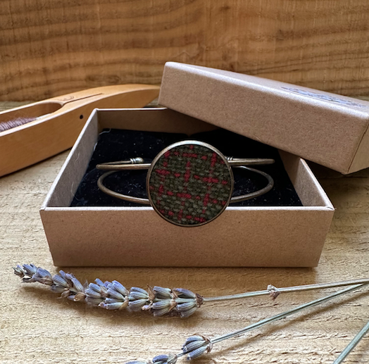 Mini Check & Pinstripe British Wool Remnants Bangles