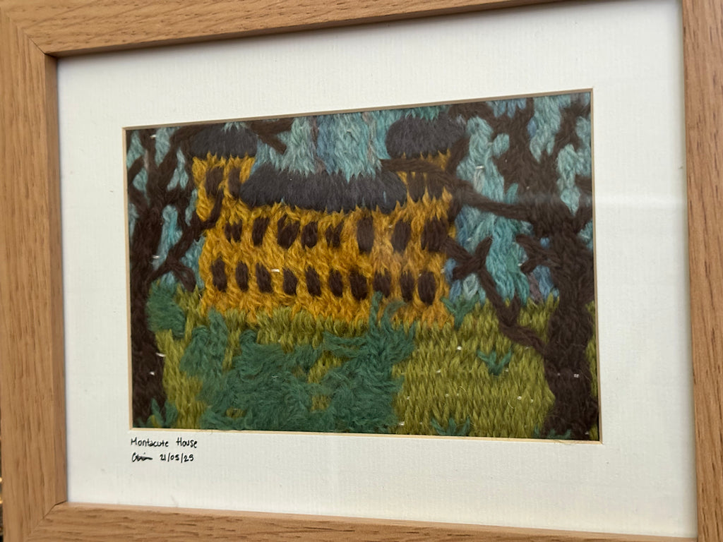 Framed Textiles Art - Montacute House (From the Avenue)