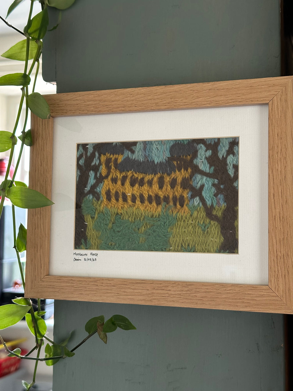 Framed Textiles Art - Montacute House (From the Avenue)