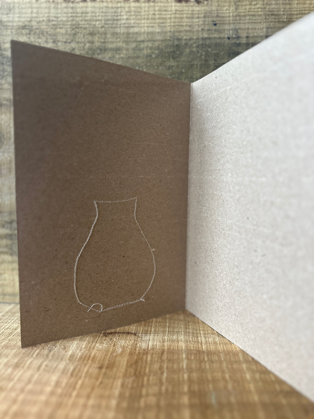 Vase of Flowers British Wool and Water Colour Greetings Card