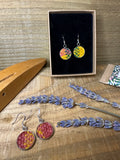 'Autumn at Cotehele' Plaid Handwoven British Wool Small Earrings