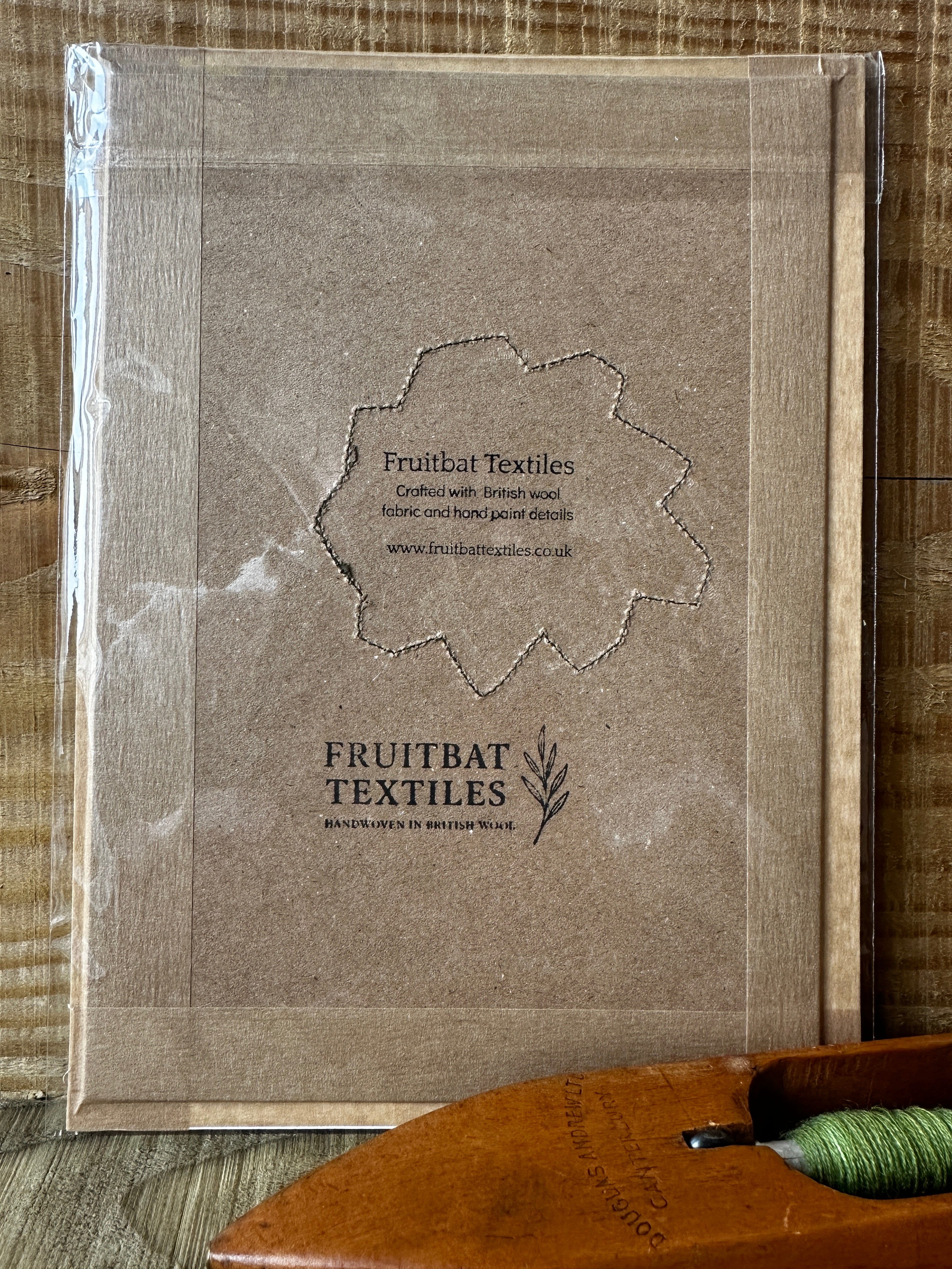 Blue Grey Sheep - Mounted Original Artwork with British Wool Fabric Remnants and Watercolour Details