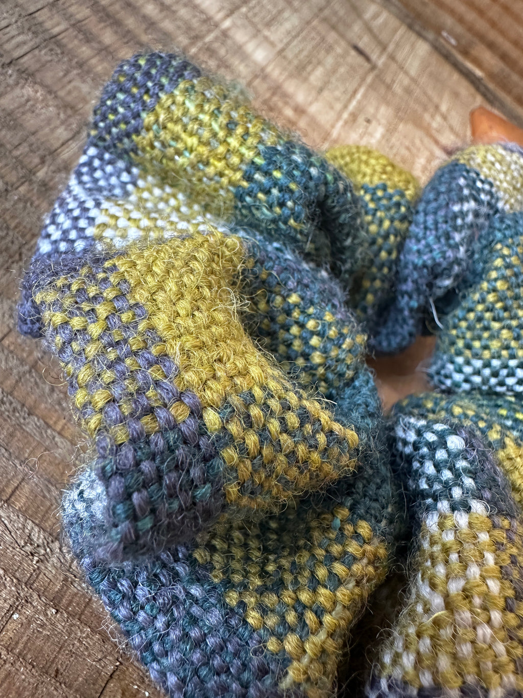 Winter Falls Plaid British Wool Large Scrunchie