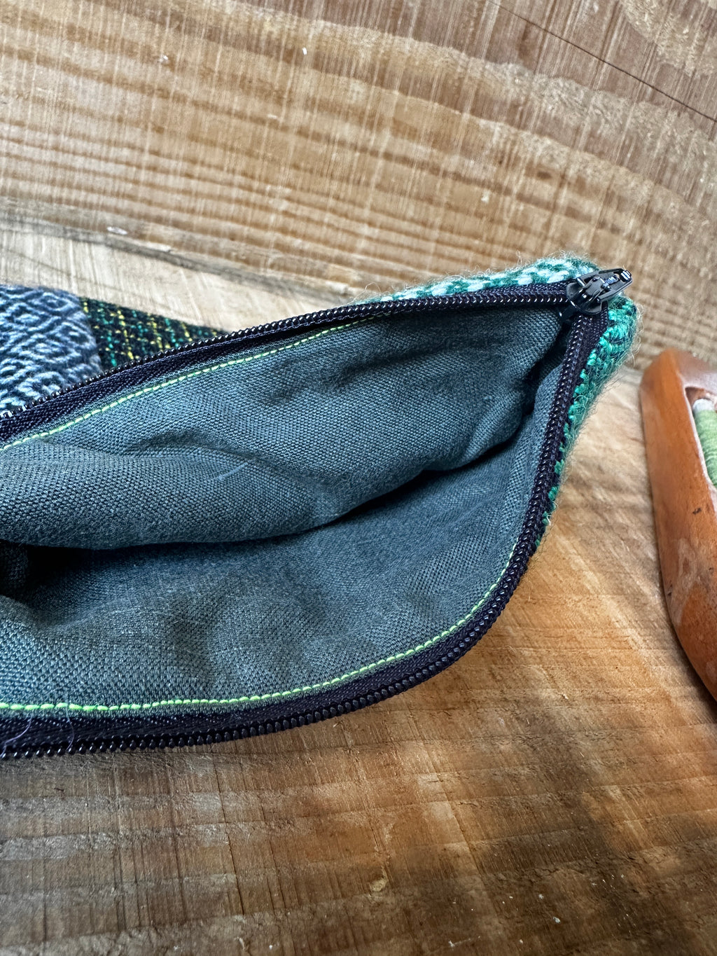 British Wool Patchwork Zip Pouch - Original Rectangle Design