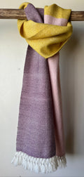 Three Colour Block British Wool Herringbone Scarf