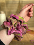 'Magnolia' Plaid Handwoven British Wool Scrunchies