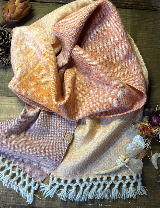 The Peach & Orange Graduating Scarf