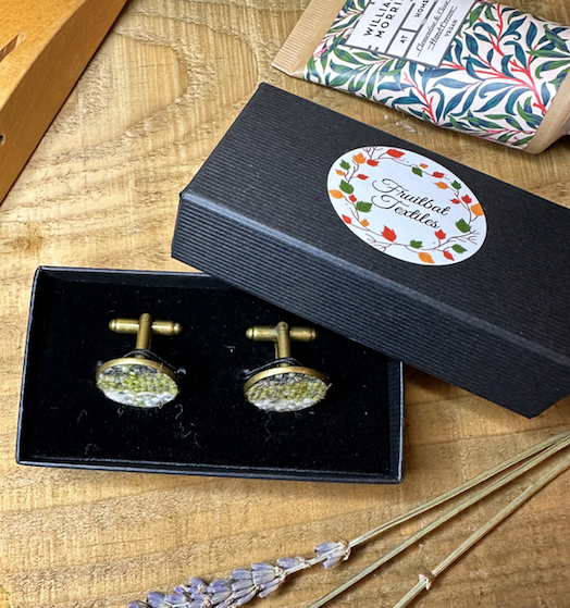 British Wool Plaid Cufflinks