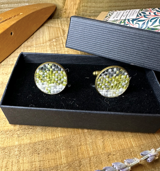 British Wool Plaid Cufflinks