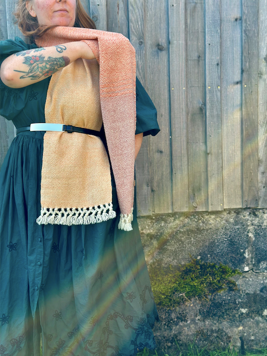 The Peach & Orange Graduating Scarf