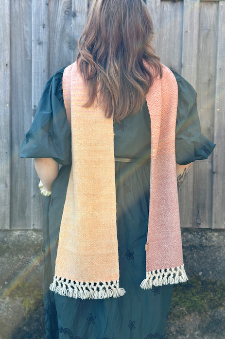The Peach & Orange Graduating Scarf