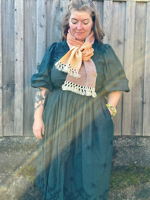 The Peach & Orange Graduating Scarf