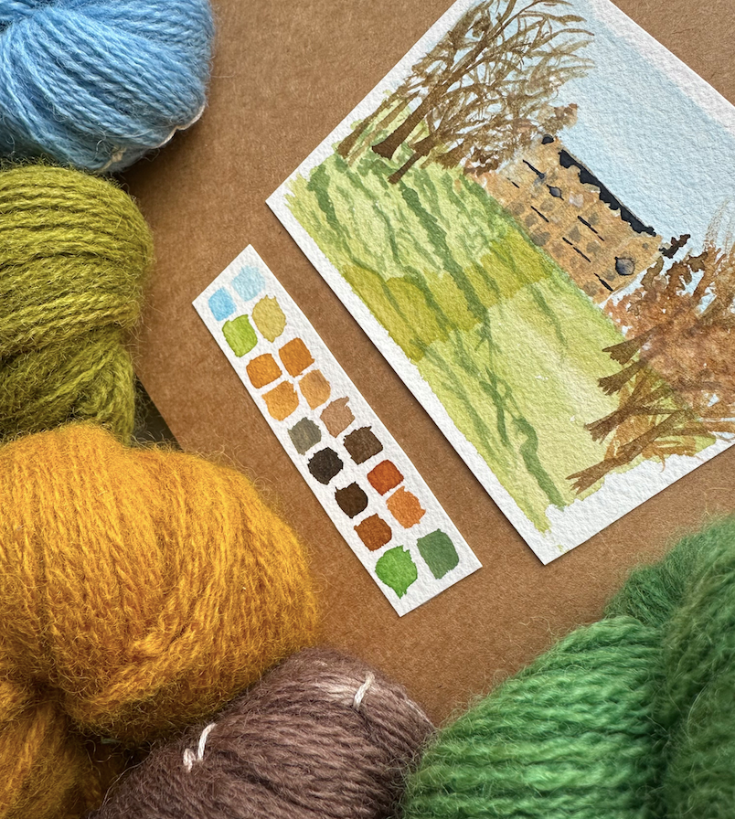 'Spring on the Avenue' Plaid Handwoven British Wool Scrunchies