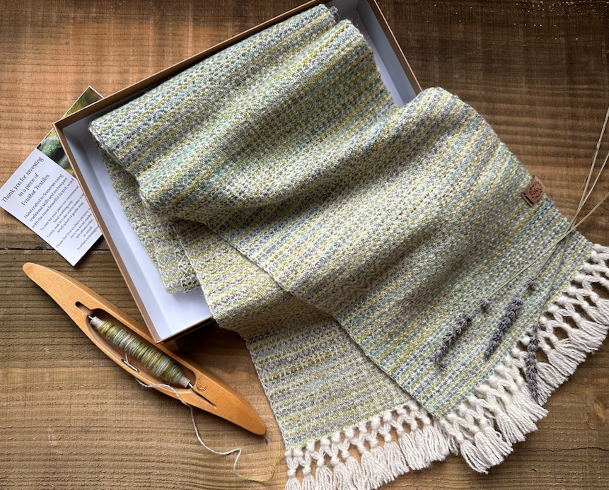 Winter Falls Painted Weft Scarf - Exclusive Collection