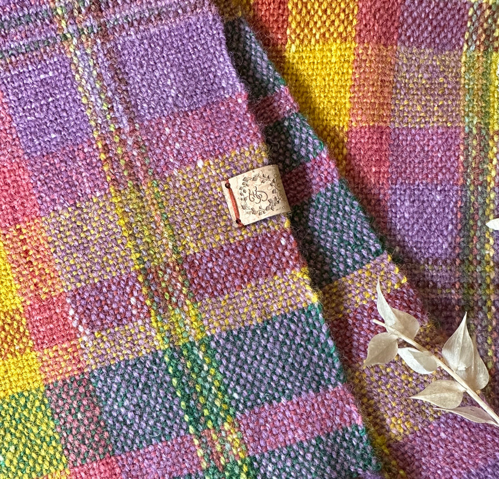 Handwoven Plaid British Wool Fabric - Sold by the Metre